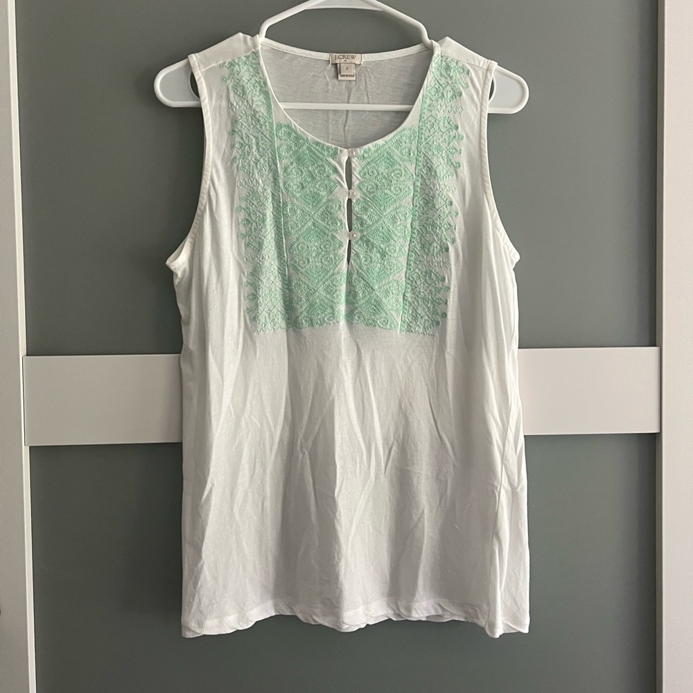 J. Crew White Sleeveless Top